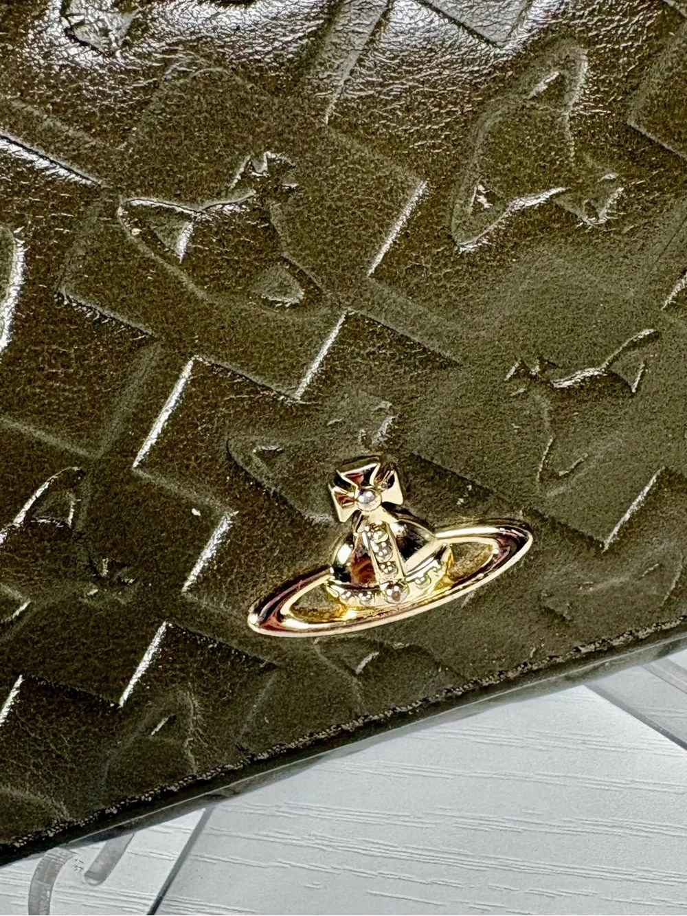 Vivienne Westwood Embossed Leather Wallet~ made in Italy
